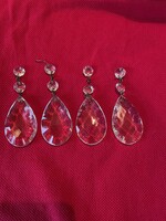 Kristály prizma palmetta alkatrész 4 darab