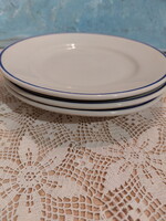 Menzás, kék csíkos, süteményes tányérok, 19cm, Drasche, Colditz