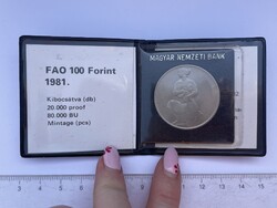 -AX231- Régi 100 Forintos FAO Emlékérem ENSZ 1981.