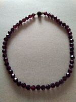 Hollóházi antique Czech garnet-colored cut necklace at a bargain price!
