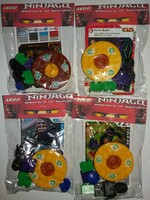 LEGO NINJAGO SPINJITSU BOOTLEG PÖRGETTYŰS SZEREPJÁTÉK FIGURA CSOMAG 4 db EGYBE FEKETE NINJÁK F1
