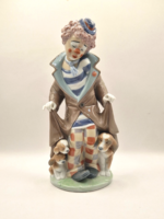 Lladro Porcelain 5901 Clown with Puppies Surprise 25cm with Minor Damage