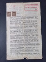 Horthy-kori adásvételi szerződés aranypengő ingatlan Budapest bélyeges dokumentum 1927