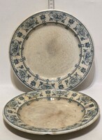 Villeroy & Boch "Ifj. Grünwald Mór Budapest" jelzett, Etelka mintás keménycserép tányér 2 db (3777)