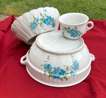 Gyönyörű virág mintás régi porcelán tál tálak komacsésze