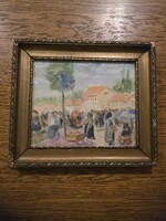 Ébner Lajos Deák Watercolor for Sale