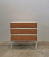 Vintage teak furnéros fiókos szekrény, komód, Interlübke