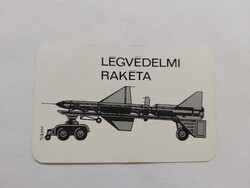 NÉPHADSEREGÜNK TECHNIKÁJA - LÉGVÉDELMI RAKÉTA kártyanaptár 1974