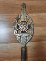 2 világháborús Német eredeti zászló csúcs dísz.
