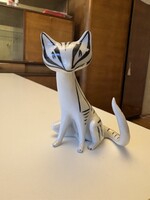 Hollóházi art deco cica macska