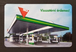 Mol olajipar benzinkút kártyanaptár 1997