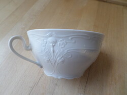 Tirschenreuth Bavaria FORTUNA fehér porcelán leveses csésze