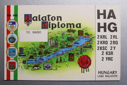 Képeslap, Siófok, Rádióklub, Balaton diploma