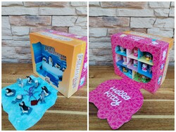 Ritka Hello Kitty & Madagaszkár Kinder dioráma-17 figura-gyűjtői darab