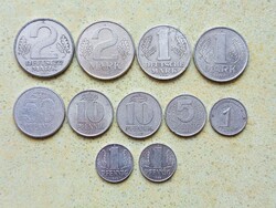 Németország NDK 11 db Különböző Érme 1 5 10 50 Pfennig 1 2 Márka 1952-1977