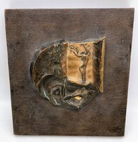 Szilágyi Bernadett (1951-): Tavasz, bronz kisplasztika Képcsarnok zsűri jelzéssel - ritka