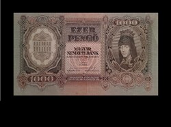 1000 PENGŐ - A LEGSZEBB EZRES - 1943 Veszprémi - Szálasi sorozat 3. tagja
