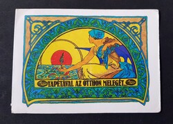 ÁPISZ tapéta az otthon melege kinyitható kártyanaptár 1990