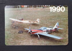 MHSZ repülő kártyanaptár 1990