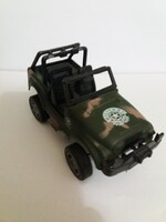Retro műanyag USA II.VH JÁTÉK KATONAI DZSIP MŰANYAG LENDKEREKES 1.
