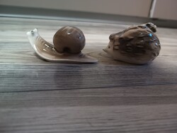 Porcelán sün + csiga