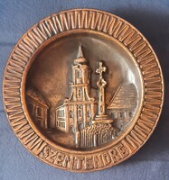 Bronz fali tányér  ( Szentendre)