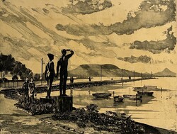Csurgói Máté Lajos (1931-2001) Fonyódi móló, 1967 /számlát adunk hozzá/