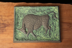 Retró Kerámia Fali Dísz / Fali Kép / Retró Régi / Bika