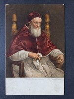 Antik képeslap - Stengel 29828 II. Gyula pápa portréja Raffaello után Firenze