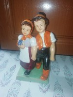 Szép színes jelzett kerámia pár a képeken látható állapotban.Több száz Aukció Akció vegye vigye