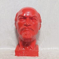 Retro Piros Lenin Gipsz Büszt (11,5 cm) – Szocialista relikvia