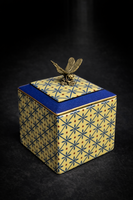 Antik stílusú porcelán és bronz bonbonier, doboz , ékszertartó, ékszerdoboz