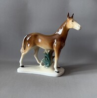 Jelzett Német Porcelán Ló Szobor – 18 cm – Hibátlan Gyűjtői Darab