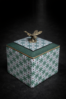 Antik stílusú porcelán és bronz bonbonier, doboz , ékszertartó, ékszerdoboz