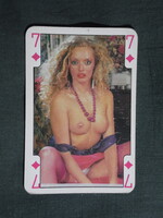 Kártyanaptár,kártyalap,erotikus női akt modell, 1990  (2)