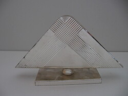 Art deco ezüstözött szalvétatartó háromszög