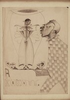 Gyenes Gitta art deco ceruzarajz