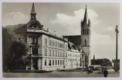 Postcard, Keszthely, Gymnasium with Róza Szegedy's House