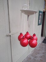 Retro, Space Age stílusú 5 búrás mennyezeti lámpa