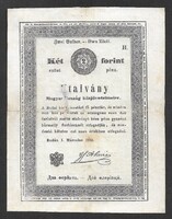 Almásy 2 forint 1849 (restaurált) VG