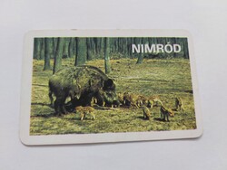 NIMRÓD VADÁSZBOLTOK kártyanaptár 1981