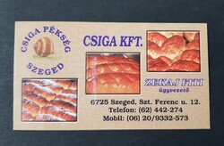 Csiga-Pékség Szeged kártyanaptár 2000