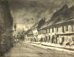 (K) Élesdy István (1912-1987) : Budavár, Fortuna utca