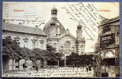 Debrecen - Zsinagóga, , Royal kioszk  - nosztalgia fotó képeslap ! IBUSZ  1987 kiadása