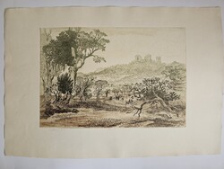 Bakonyi táj – Számozott rézkarc (56/100)