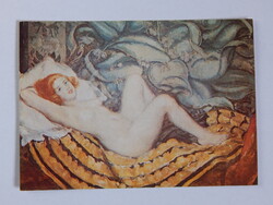 Képeslap: művészlap, festmény - Csók István: Honni soit qui mal y pense ...