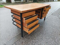 Mid century design fa - fém formatervezett íróasztal 1960