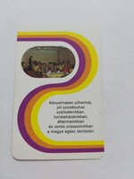 Borsodi Vendéglátóipari Vállalat kártyanaptár 1980