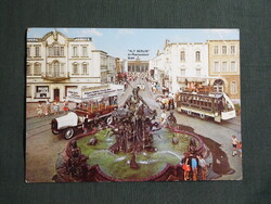 Képeslap,Németország,Brühl,Phantasialand vidámpark,lóvontatású villamos,autóbusz,1970-