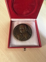 Id.Szlávics lászló:Kitaibel Pál óriás bronz plakett(108mm/677g)